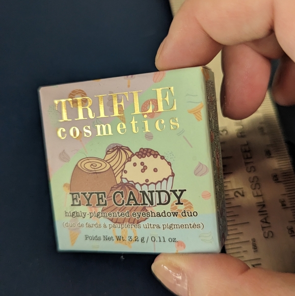 EYE SHADOW DUO Trifle Cosmetics Baklava Rose Gold Pistachio Highly Pigmented - Picture 6 of 13